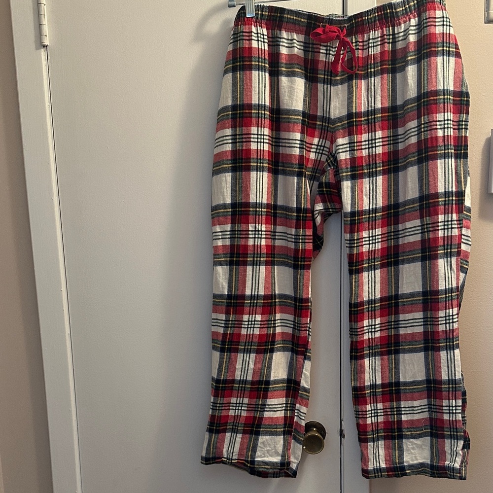 Old Navy Red and White Plaid Pants